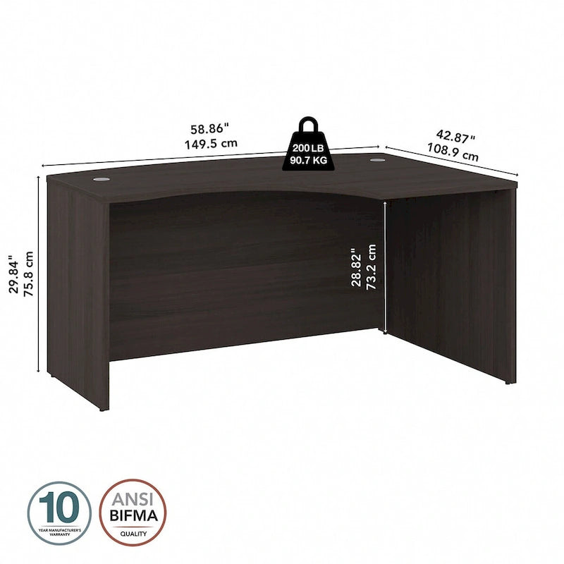 60" Right-Hand L-Shaped Office Desk